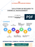 Regulations in Regardsacts and To Chemical Management in Industry