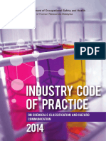 Industry Communication) 2014 Practice (On Chemical Code of and Hazardous Classification