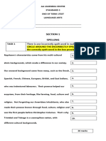 STD 3 End of Term 1 Language Arts Test