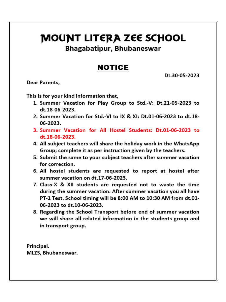 how to write a vacation notice email
