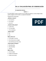 Glosario para La Evaluacion Final de Comunicación