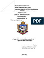 Orden de Operaciones Sub Comite de Educacion BR Luis Villalobos