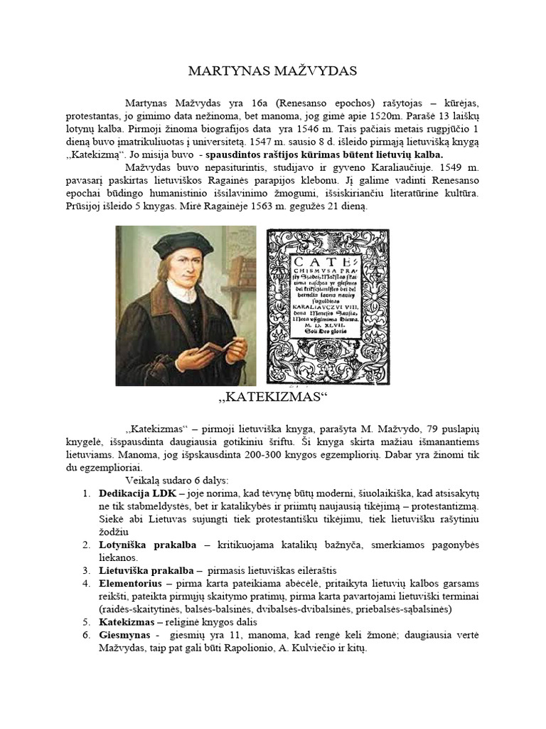 2.1. Martynas Mažvydas PDF