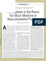 Too Much Medicine in Musculoskeletal Practice