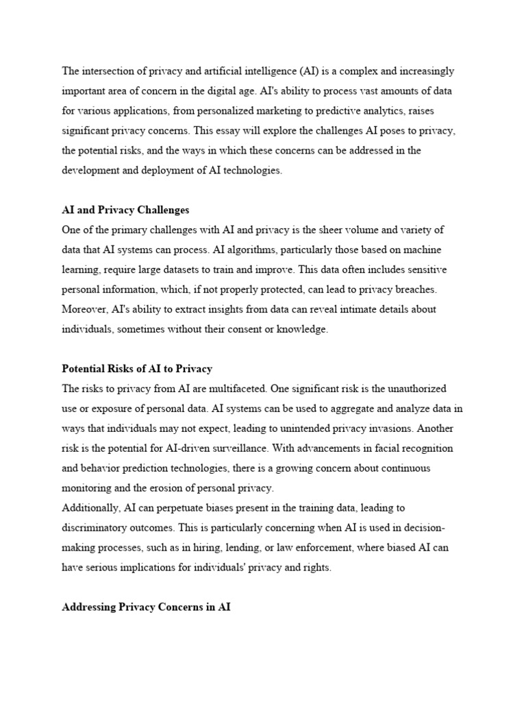 AI Privacy Challenges and Solutions | PDF | Artificial Intelligence ...