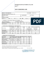 Test Certificate: Dayang Fastener Manufacturing Co.,Ltd