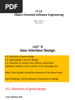 OOSE UNIT 4 UI Design