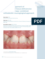 Esthetic Management of Space and Soft Tissue Deficiencies in Implant Therapy Combined Orthodontic-Mucogingival Approach