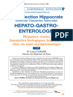 Hepatite Virale Anomalies Biollogiques Chez Le Sujet Asympto