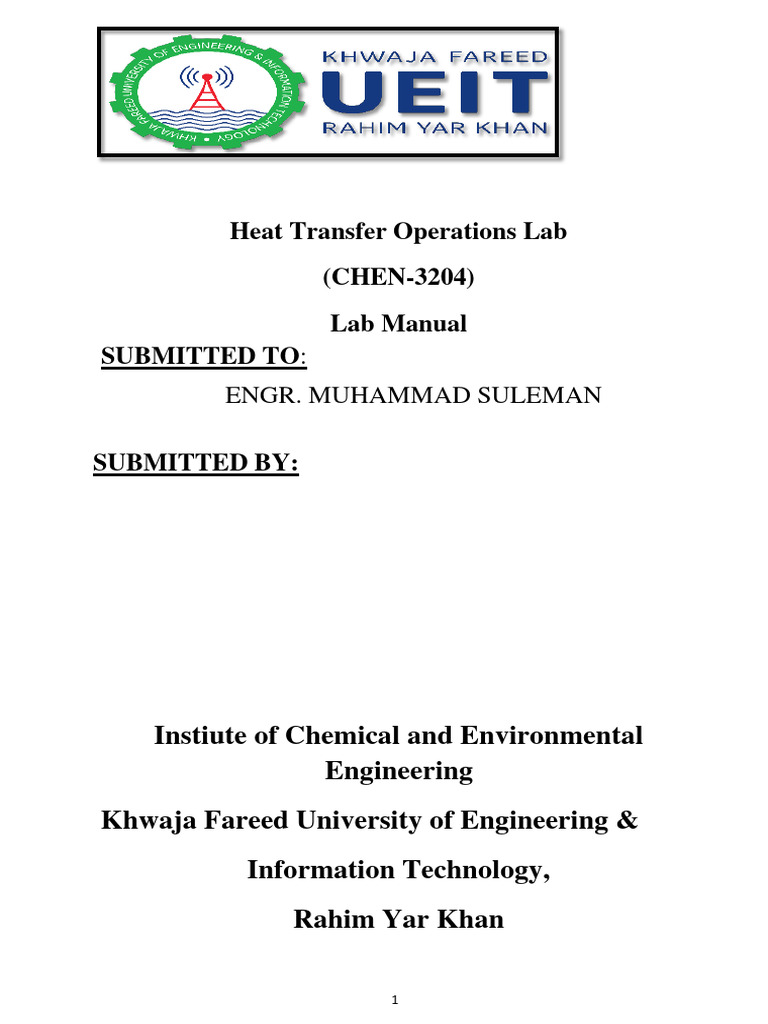 HEAT TRANSFER Manual PDF Thermal Conduction Thermal Conductivity