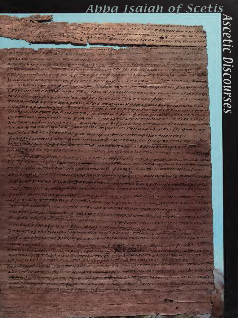Abba Isaiah of Scetis Ascetic Discourses Translated With An ...
