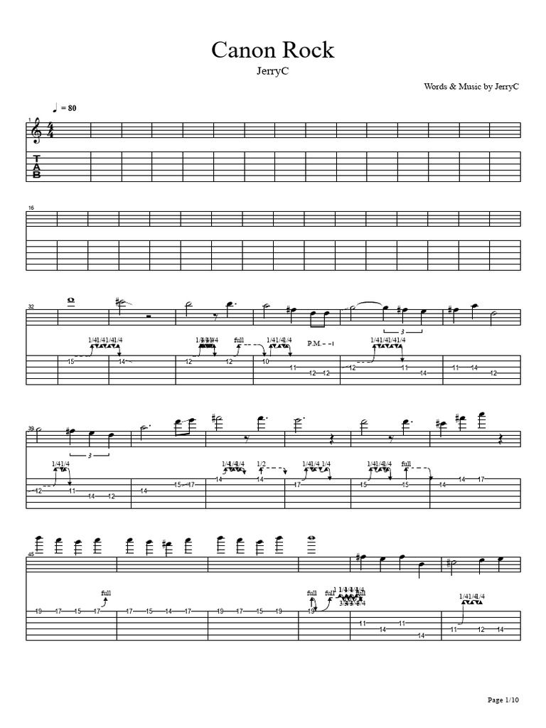 Partition de Canon Rock par JerryC | PDF