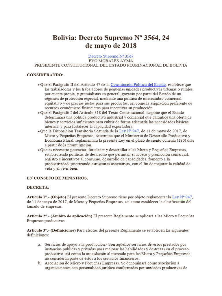 Decreto para Micro y Pequeñas Empresas | PDF | Pequeñas y medianas ...