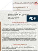 Universidad Nacional Del Centro Del Perú: Tema: Origen Etimologico de Ética