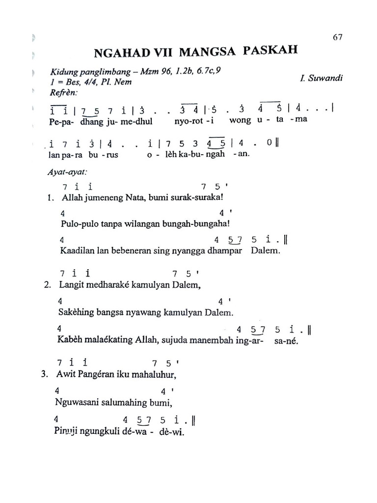 Kidung Cecala Ngahat VII Pask.. | PDF