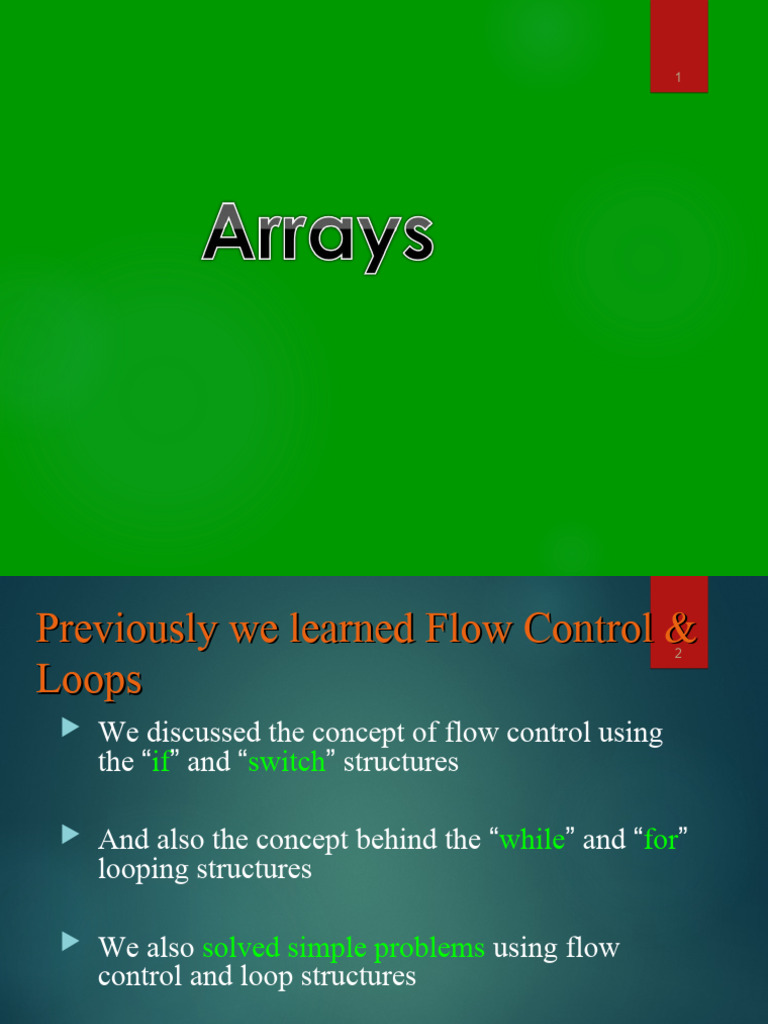 Javascript Arrays | PDF | Control Flow | Software Engineering