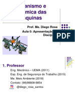 Apresentação Da Disciplina Mecanismos e Dinâmica Das Máquinas