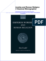 Emperor Worship and Roman Religion Oxford Classical Monographs