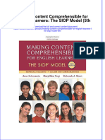 Making Content Comprehensible For English Learners The Siop Model 5th