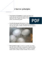 Cómo Cocer Huevos: Principios Básicos: No Usar Huevos Fresquísimos. Es Mejor Que Tengan Unos