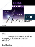 Goal Setting: Presented By: Javeria Rashid Sidra Hye Noor Un Nisa Daudpota
