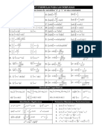 Tabla de Integrales Inmediatas D