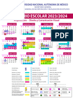 Calendario UNAM 23 - 24