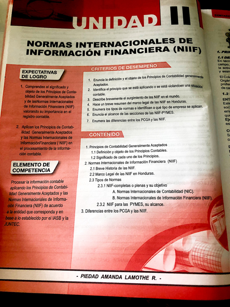 Unidad 2 Normas Internacional de Informacion Financiera | PDF