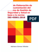 Guía de Elaboración de La Documentación Del Sistema de Gestión de Seguridad y Salud en Base a La Norma Iso 450012018