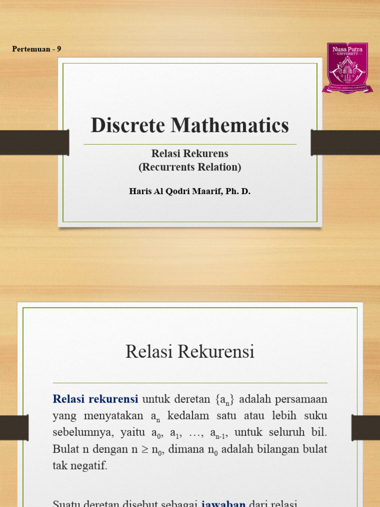 9 Relasi Rekurens | PDF