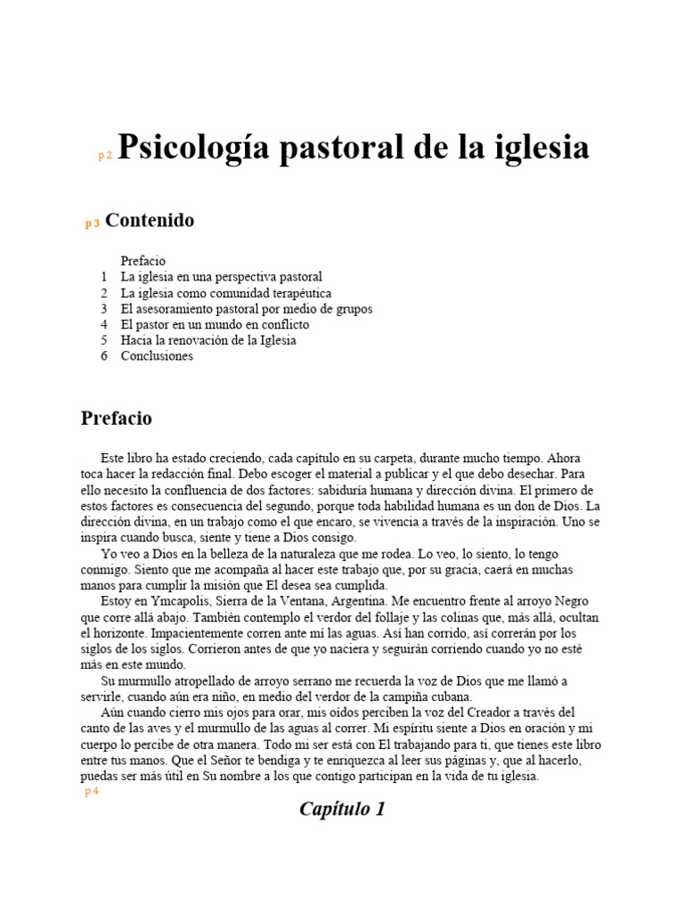 Psicología Pastoral en la Iglesia | PDF | Iglesia cristiana | Jesús
