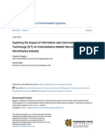 Exploring The Impact of Information and Communication Technology (ICT) On Intermediation Market Structure in The Microfinance Industry