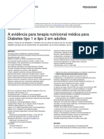 A Evidência para Terapia Nutricional Médica para Diabete Tipo 1 e 2 em Adultos