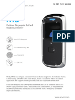 Outdoor Fingerprint & Card Reader/Controller: IP65 Waterproof
