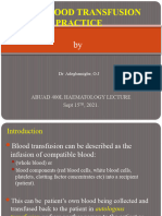 Safe Blood Transfusion Practice