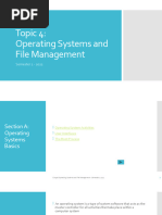 Topic 4 Operating Systems and File Management