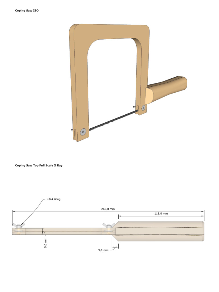 Coping Saw ISO Specifications & Details | PDF