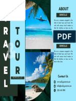 Green Minimalist Travel and Tour Trifold Brochure