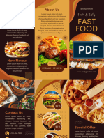 Brown and Orange Modern Food Brochure