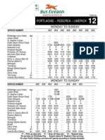 New Dublin to Limerick Bus Timetable