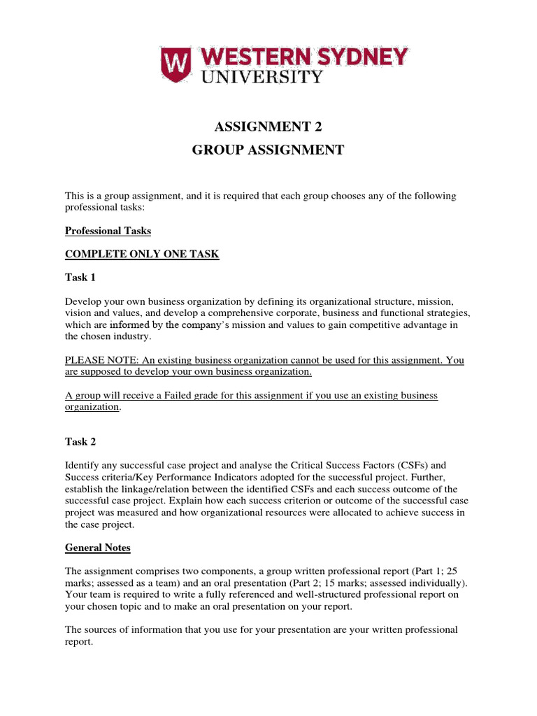 Group Assignment: Business Strategy Development | PDF | Educational ...