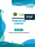 Publikasi Ilmiah - Materi 10 - Praktik Penulisan Best Practice