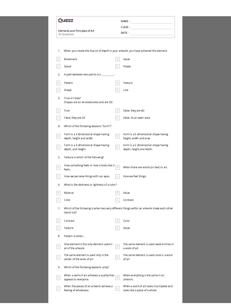 Elements and Principles of Art | PDF