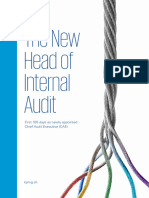 The New Head of Internal Audit: First 100 Days As Newly Appointed Chief Audit Executive (CAE)