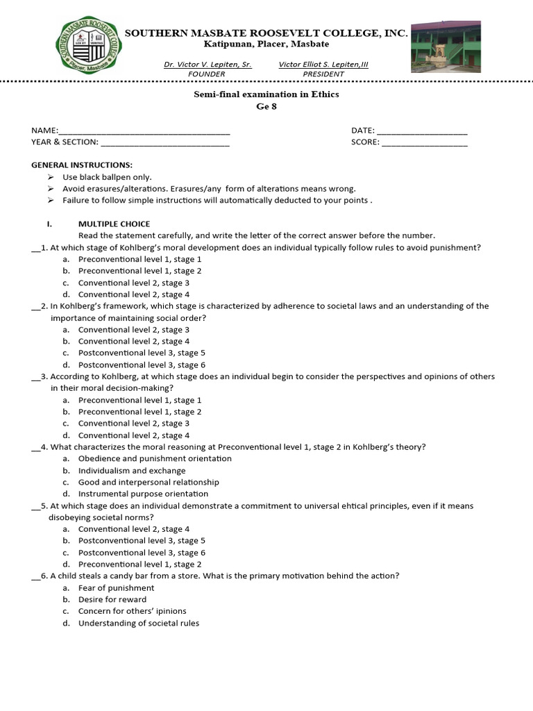 Ethics Semi Final Exam Pdf Reason Dog Training