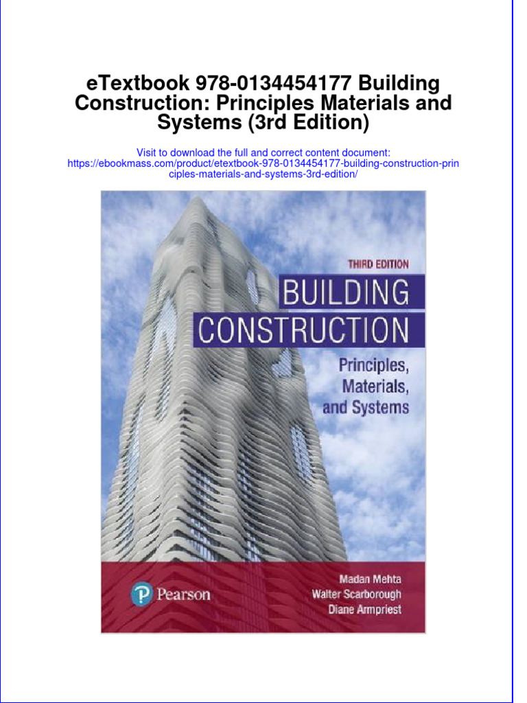 Etextbook 978 0134454177 Building Construction Principles Materials and
