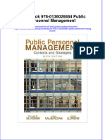 Etextbook 978 0136026884 Public Personnel Management