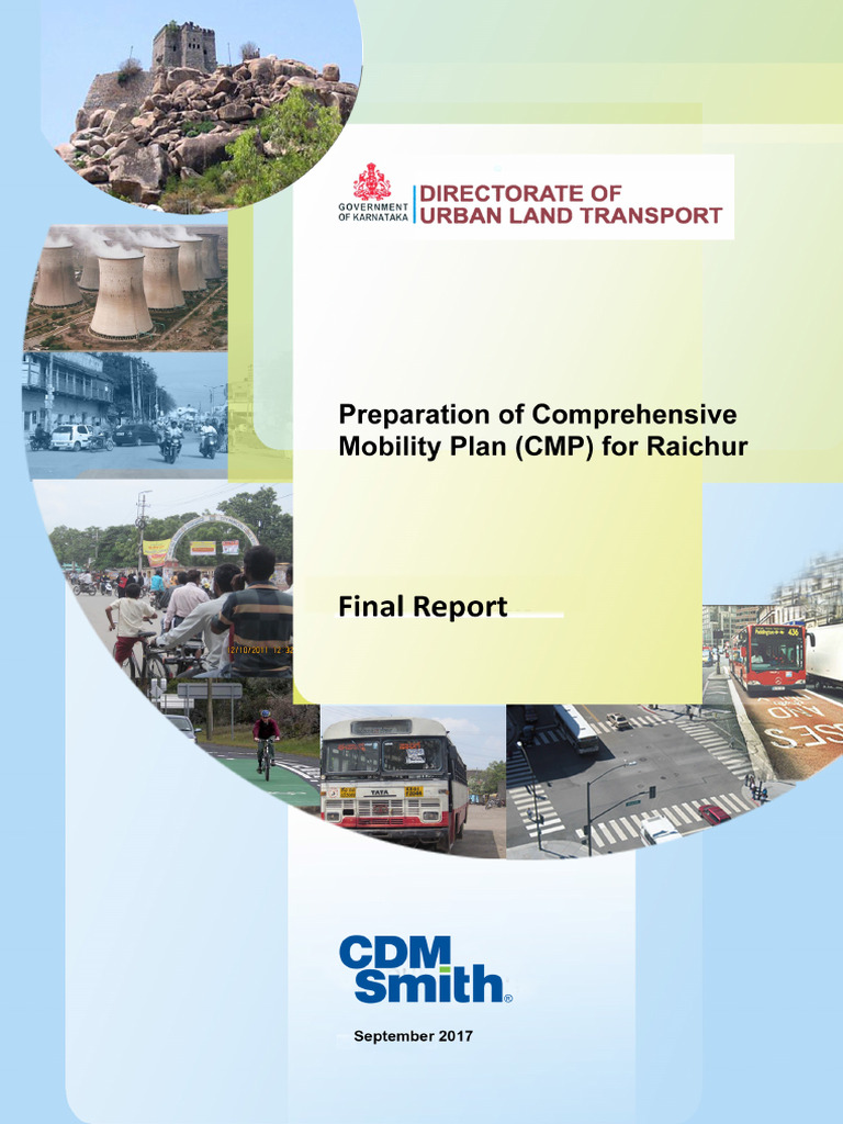 Raichur Comprehensive Mobility Plan | PDF | Transport | Traffic