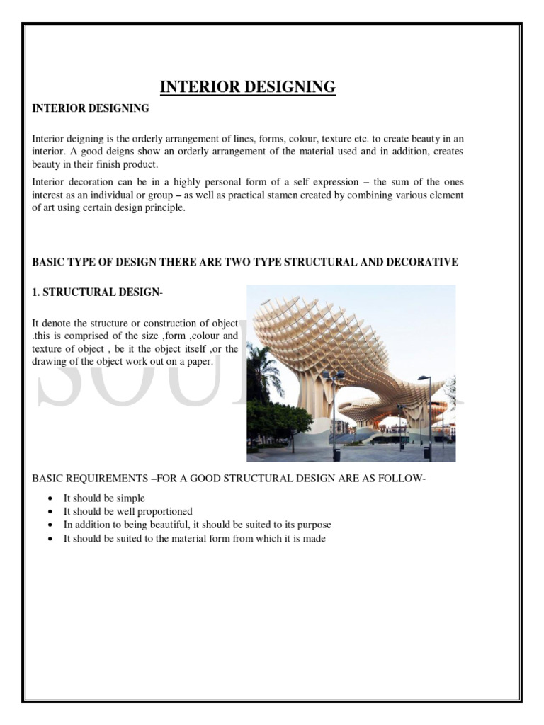 Interior Designing Pdf Rhythm Shape