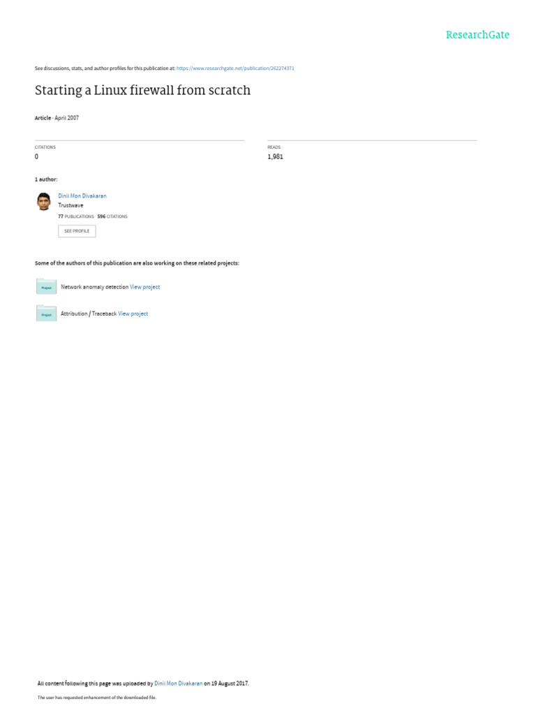 Starting A Linux Firewall From Scratch Download Free PDF Computer 